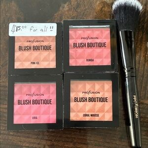 Profusion Cosmetics Blush Boutique - Pink Ice, Rumba, Vira, Coral Mousse